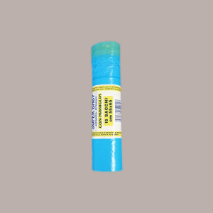 75 Pz Sacchetto Piccolo Immondizia 55x65mm con Maniglie Azzurro [7483cb1e]