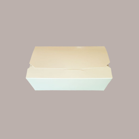 60 Pz Box per Alimenti Medio in Carta Crema Asporto 180x120H50 [2403fe28]