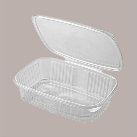 50 Pz Vaschetta + Coperchio PET Rettangolare Trasparente 1500cc [bb574e3d]