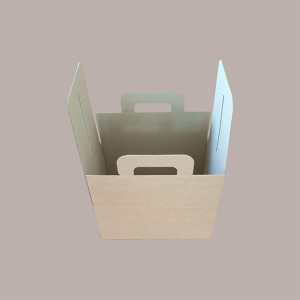 10 Bauletto Grande Take Away Food Box Carta Avana 280x200H140 [8201c95f]
