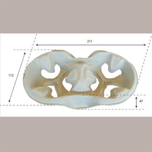 100 Porta 2 Bicchieri Caffè Cappuccino Polpa Carta Riciclata [aa4bbdca]