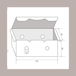 100 Pz Porta Crocchette Piccolo Fritti Asporto Avana BIO 115x73H45