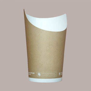 100 Pz Bicchiere Carta Avana Porta Patatine MINI Bio Compostabile [e4afe23b]