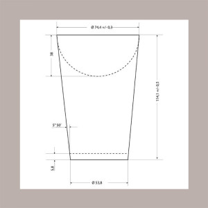100 Pz Bicchiere Carta Avana Porta Patatine MINI Bio Compostabile [8fc4272c]