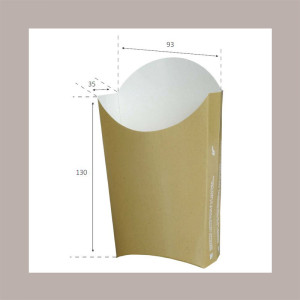 100 Pezzi Porta Patatine Grande Maxi Biodegradabile e Compost [98f6465f]