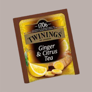 25 Pz Filtri Tè Nero Aromatizzato Gusto Zenzero e Agrumi Twinings