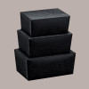 10 Pz BALLOTIN Scatola Porta Cioccolatini Pelle Nero 103x67H45 [9dee493c]