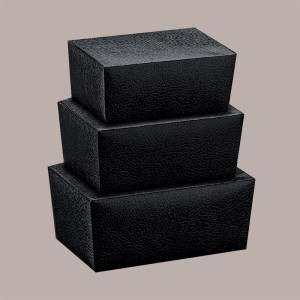 10 Pz BALLOTIN Scatola Porta Cioccolatini Pelle Nero 155x100H70 [3e943634]