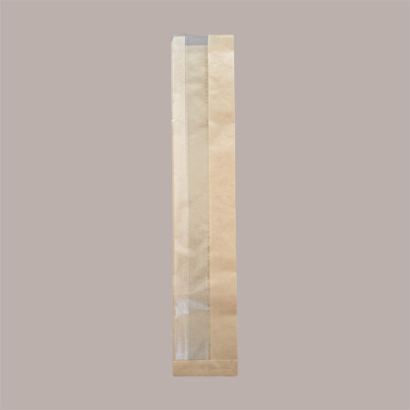 1000 pz Sacchetto Carta Avana Baguette Finestra Microf. 12+4H65 [584a9446]