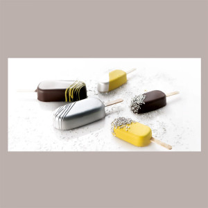 500 Pz Mini Stecco in Legno per Gelato 8x2H72mm Martellato