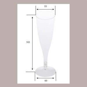 27 Pz Bicchiere Champagne Aperitivo Party Bio PLA Flute 100Ml [3868cdd5]