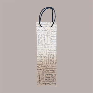10 Pz Shopping Box 1 Bottiglia Carta Words Cordini 115x115H380