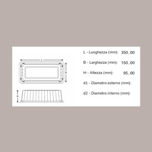 10 Pz Coperchio per Vassoio Medoro Rettangolare 15x35 cm Alcas [afbc6476]