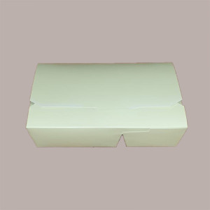 60 Box Alimenti Asporto 2 Scomparti Carta Champagne 195x140H45