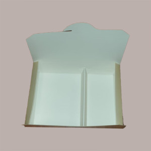 60 Box Alimenti Asporto 2 Scomparti Carta Champagne 195x140H45 [e78bd121]