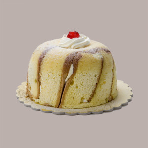 25 Pz Zuccotto 2 Porzioni Liscio con Coperchio Trasparente 200g