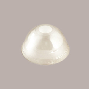 50 Pz Bicchiere PLA BIO 200cc con Coperchio Cupola con Foro [7cff6000]