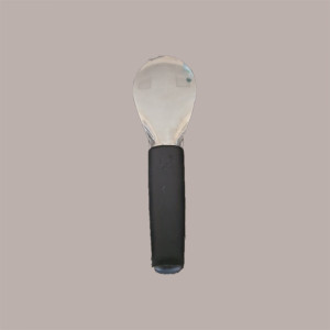1 Pz Spatola Gelato in Acciaio Manico Nero Ideale Carapina 20cm