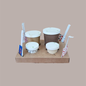 100 Porta Bicchieri Carta Asporto Caffè Cappuccino 4 Fori 4Coffee [908b7cf4]