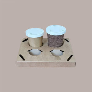 100 Porta Bicchieri Carta Asporto Caffè Cappuccino 4 Fori 4Coffee [95db3bea]