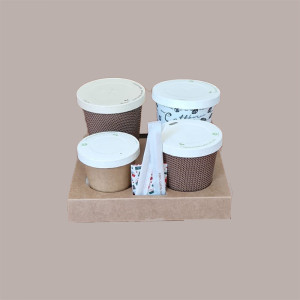 100 Porta Bicchieri Carta 4 Fori per Caffè Cappuccino AMERICANO [0a903c19]
