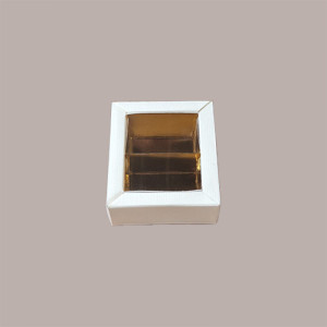 20 Scatola Porta Cioccolatini Quadretto Seta Bianco 60x50H30mm [42472793]