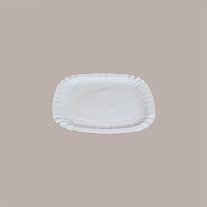 100 Pz Piatto Quadrato PIZZA Carta Bianca Politenata 24x24cm [ea34ae86]