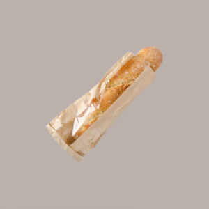 1000 Sacchetto Carta Avana Demi Baguette Finestra Micr 12+5H34