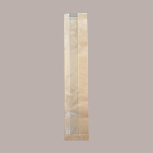 1000 Sacchetto Carta Avana Demi Baguette Finestra Micr 12+5H34 [51a6f6c9]