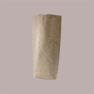 100 Pz Sacchetti Carta Avana Antiunto Fondo Esagonale 14x24cm