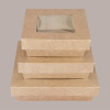 30 Box Alimenti Medio Asporto Carta Marrone Finestra 163x163H51 [d7c6c4a2]