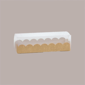 20 Astuccio Pvc Vaschetta Carta Nature Porta Cioccolatini 19x5H5 [0bf1845d]