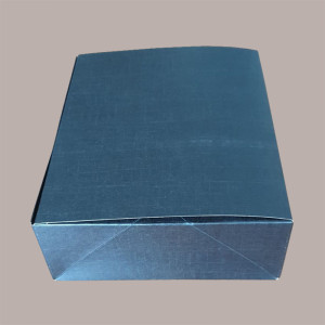 10 Pz Scatola Carta Chiusa Box Asporto SETA NERO 250x200H80