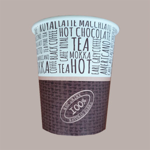 50 Pz Bicchiere Bibita Termico 250cc 8oz in Carta JUTA NEW BH25