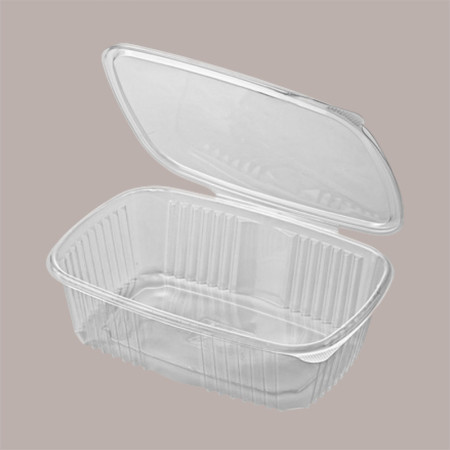 50 Pz Vaschetta + Coperchio PET Rettangolare Trasparente 2000cc [4046dc18]