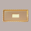 25 Pz Vassoio Rettangolare Medoro Oro Plastica Rigido 15x20 Alcas [15adcb0e]