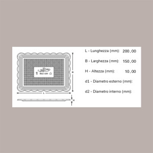 25 Pz Vassoio Rettangolare Medoro Oro Plastica Rigido 15x20 Alcas [7ec60e19]