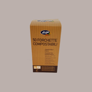 50 Pezzi Forchetta Biodegradabile Compostabile Bio Eco PLA