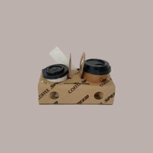 100 Pz Cestino Carta Avana 2 Fori per Caffè Asporto Coffee Speed [07582fb8]