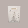 10 Pezzi Shoppers Carta Bianca Albero Natale Oro 16+8H23 [f8ad47ca]