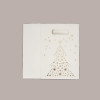 10 Pezzi Shoppers Carta Bianca Albero Natale Oro 16+8H23 [296862ad]