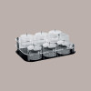 1 Espositore Porta Granelle in Plexiglass Base Nera con 6 Barattoli [1d9ebd00]