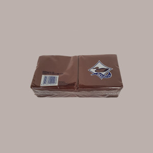 100 Pz Tovagliolo Carta 24x24 2 Veli Ripiegato Cioccolato Aperitivo