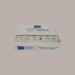 400 Pz Fogli Carta Ripiegati in Box Gelato 30x40 Fantasia Silver