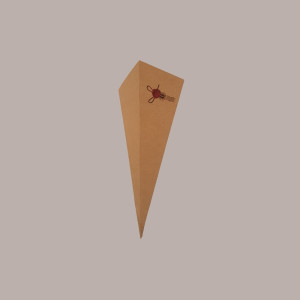100 Pz Cono Carta Avana Porta Alimenti Fritti Piccolo 145H210mm [418b025f]