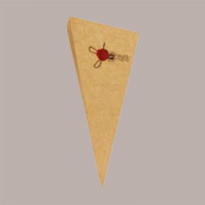 100 Pz Cono Carta Avana Porta Alimenti Fritti Piccolo 145H210mm