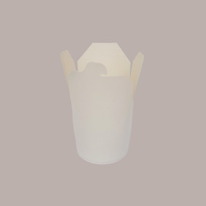 50 Pz Take Away Food Cup Box Carta Politenta Bianca 1000cc