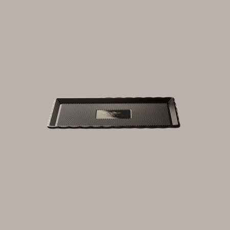 10 Pz Vassoio Rettangolare Medoro Oro Plastica Rigido 15x35 Alcas [414cc1df]