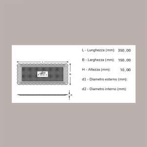 10 Pz Vassoio Rettangolare Medoro Oro Plastica Rigido 15x35 Alcas [78d5f8af]