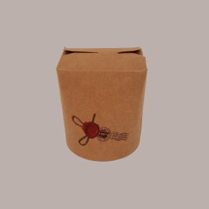 50 Pz Take Away Box Food Cup 1000 cc Carta Avana Ceralacca [4da7e16b]